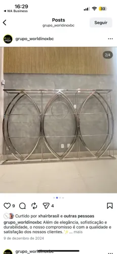 Arara de inox - LUXO