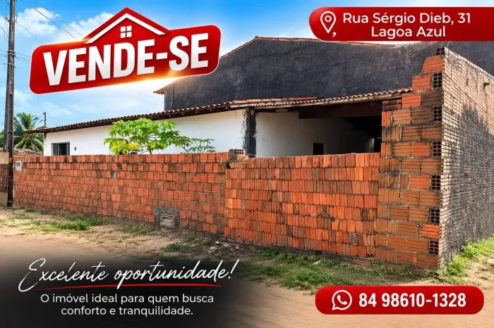 Vende-se casa rua vereador Sérgio dieb,31 lagoa azul