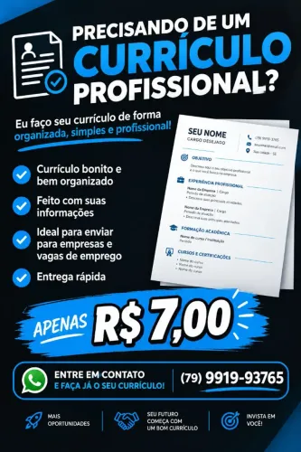 Vamos atualizar seu currículo?