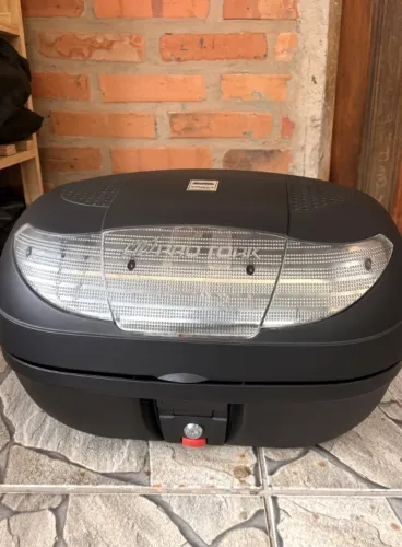 BAÚ MOTO PRO TORK 50L + BAGAGEIRO E AFASTADORES FAZER 250