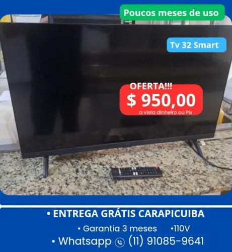 Tv 32 Smart $ 950,00 Entrega Grátis carapicuiba