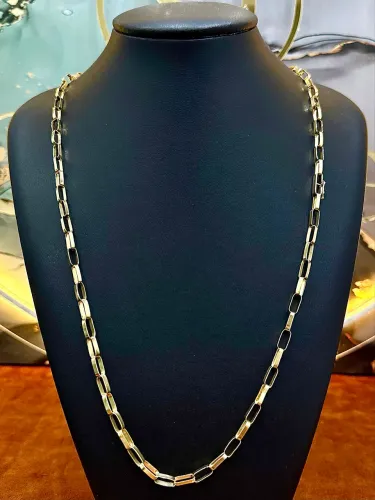 Cordão de ouro elo baguete 17.3g ( LOJA )