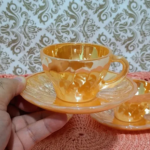 3 xícaras de café em vidro opalino Anchor hocking 