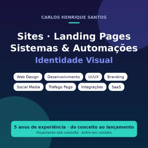 Criação de Sites, Landing Pages, Sistemas e Identidade Visual