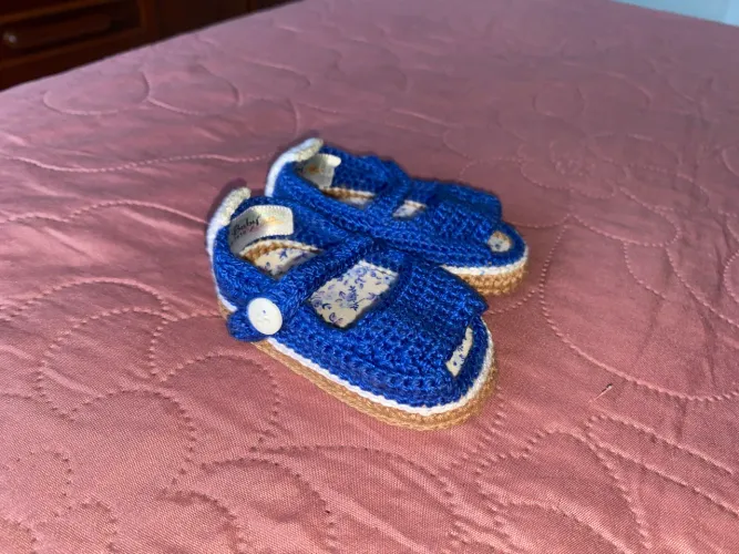 Sapatinho de crochê para bebês