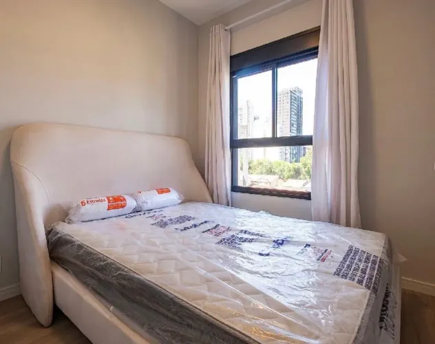 Cama Elegance com cabeceira, base e colchão Ortobom