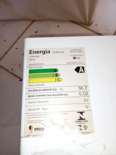 Micro-ondas LG MS 23 litros em perfeita condição de funcionamento