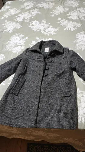 Casaco estilo sobretudo lãzinha e forrado infantil