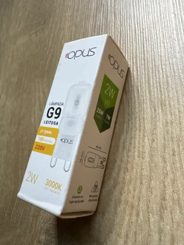 LÂMPADA LED HALOPIN G9 3000K 2W 220V - OPUS OPS 34539
