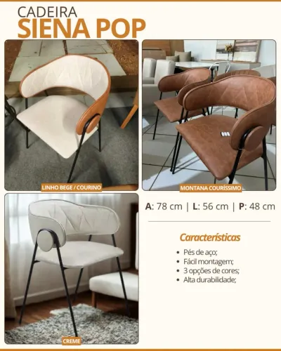 Poltrona Siena no courino R$ 599,00