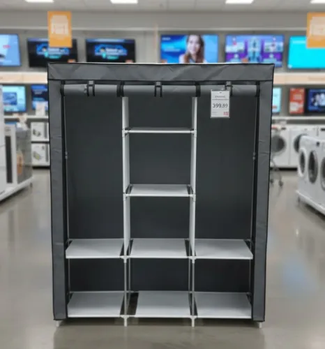 Guarda roupa prático, fácil de montar e um ótimo custo benefício, temos ele pronta entrega