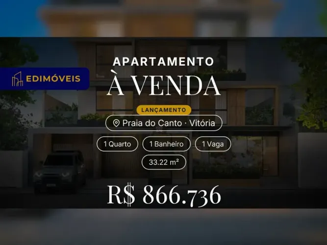Praia do Canto: Apartamento 1 Quarto com Segurança e Conforto