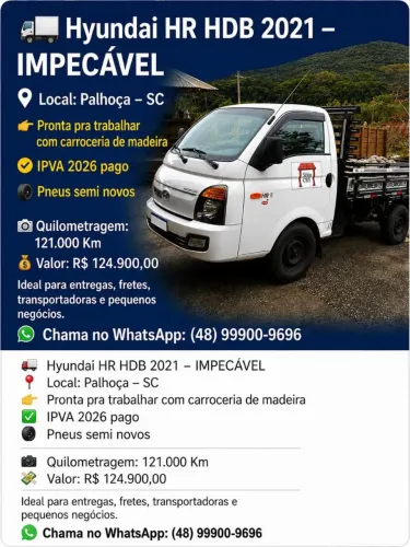 Hyundai HR 2.5 TCI Diesel (rs/rd) 2021