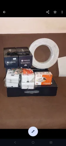 Kit câmera Motorola já completo para instalação.