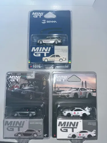 Coleção Minigt 1:64 Mercedes Senna Rx7 Silvia