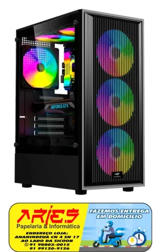 GABINETE GAMER C3TECH MT-G120BK USB 3.0 LATERAL EM VIDRO SUPORTE A WATER COOLER