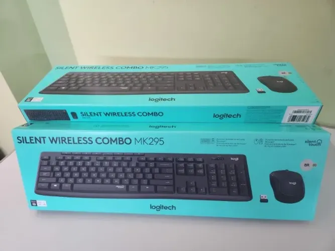 KIT Mouse+teclado Logitech Mk295 Silent S/fio Preto