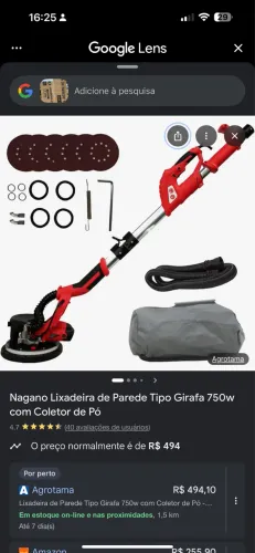 Lixadeira de parede nagano