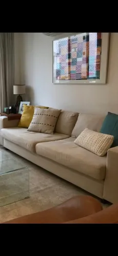 Sofá de linho misto ( cabem 5 pessoas)