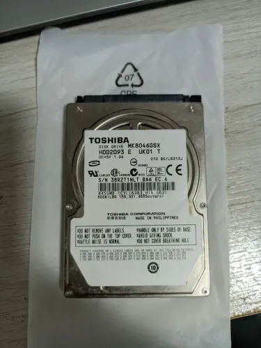 HD Ide Toshiba 80gb 2.5 Seminovo