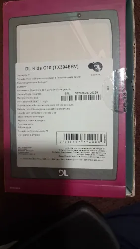 Tablet Kids C10 marca DL - Defeito ecram