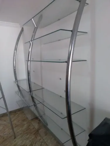Estante de vidro para lojas de roupas