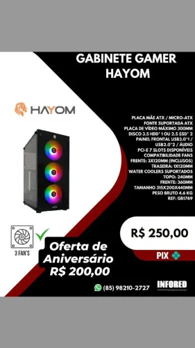 Gabinete Gamer Hayom GB1769