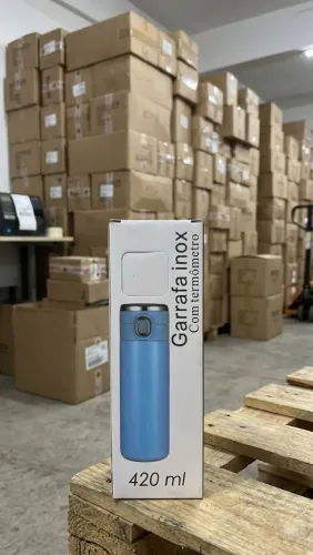 Atacado Lote Garrafa Térmica Aço Inox Com Termômetro Digital Display Led Pronto entrega