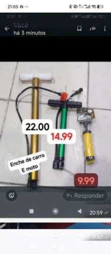 Bomba p bolas pneus tudo a parti de 10.00