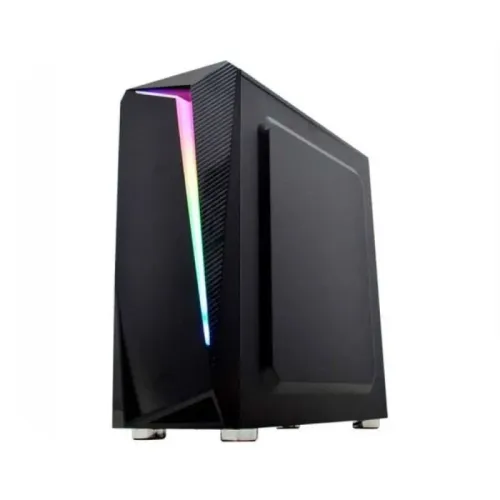 GABINETE GAMER K-MEX KAWK 4 LED RGB VIDRO TEMPERADO LATERAL SEM FANS SEMI NOVO