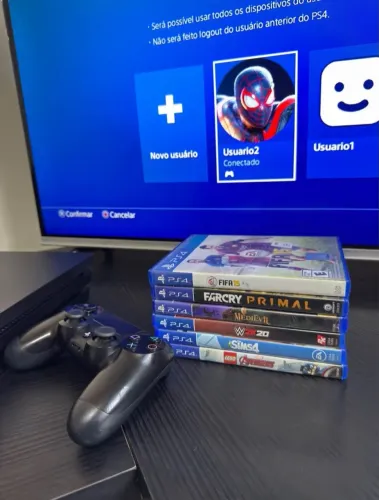 ? PS4 Pro 1tb + 2 Controles + 6+ Jogos | Completo