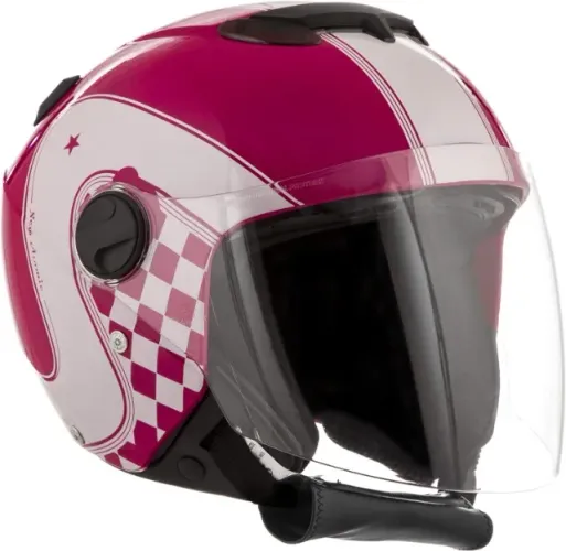 Capacete Aberto Pro Tork New Atomic Vintage n° 60 Rosa c/ viseira solar