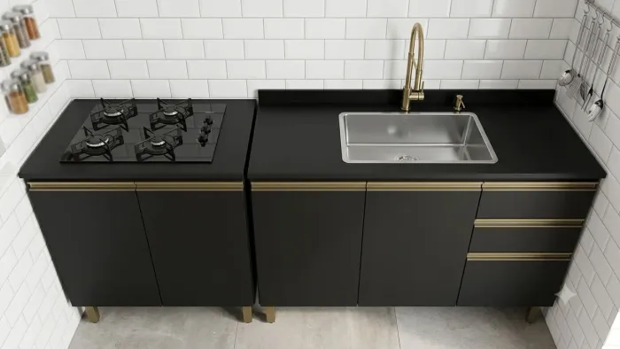 Kit balcão de pia+ balcão de Cooktop