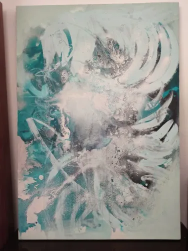 Quadro de arte Yohannah de Oliveira (1,3m x 0,90m)