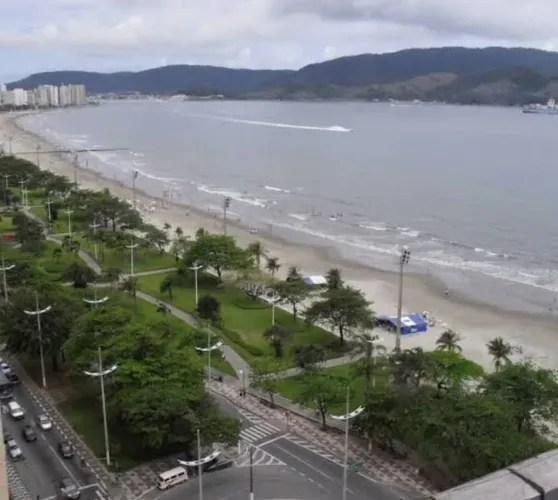 Excelente apto 2 qtos , frente praia, Praia Gonzaga, Santos