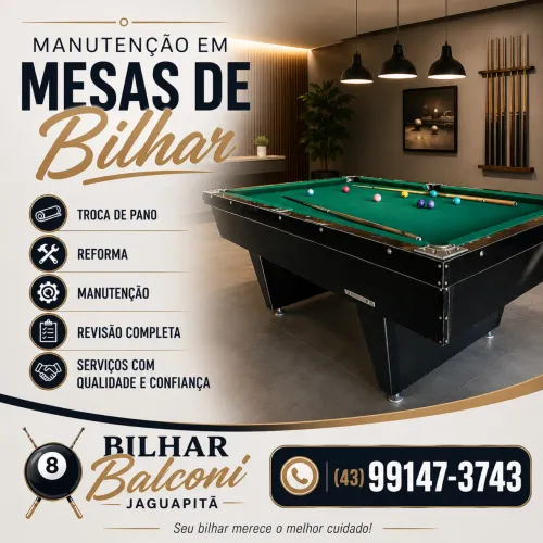     Reforma e Manutenção de Mesa de Sinuca
