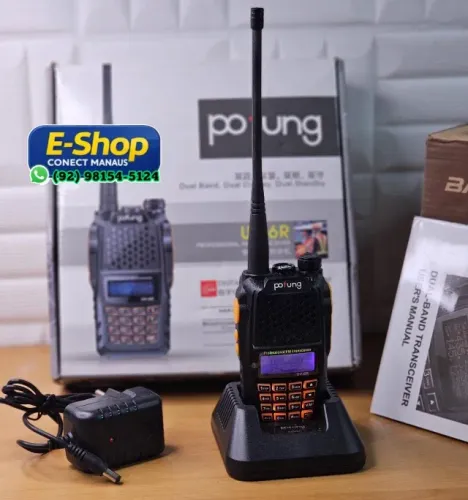 Rádio Comunicador Portátil Profissional De Longo Alcance - UV - 6R