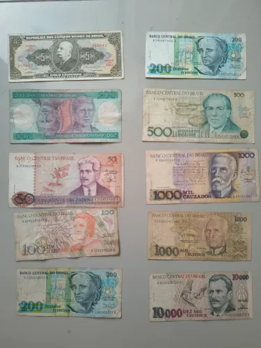 Cédulas antigas para colecionadores