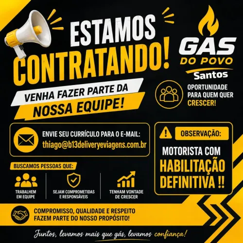 Entregador de gás em santos