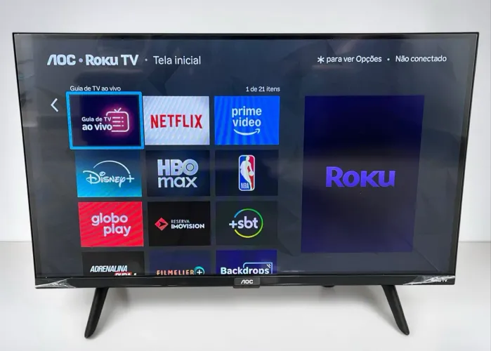 Smart TV 32" AOC Roku | 1 mês de uso | NOTA FISCAL | zera | Entrego