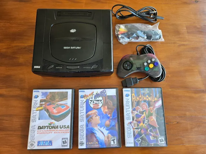 Sega Saturn Americano Chaveado e Desbloqueado