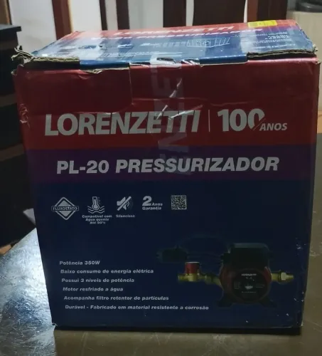 Bomba água Lorenzetti pl 20 para casas com baixa pressão.