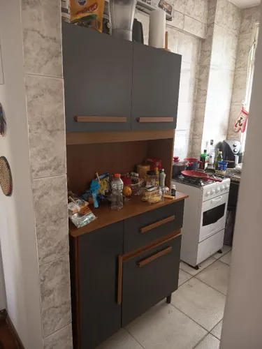 Armário de cozinha compacto com gaveta e nicho - ótimo estado