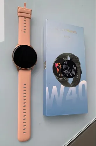 NOVO Relógio Smart Watch W40 dourado com 2 pulseiras 