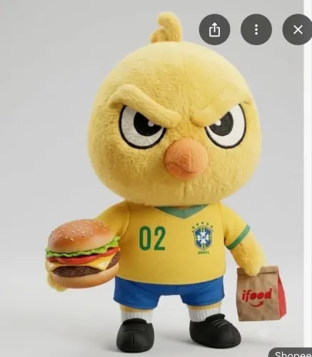 Pelúcia canarinho Ifood