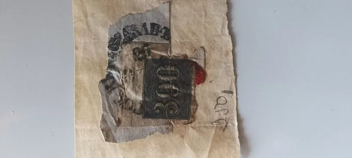 Selo antigo do período imperial 300 reis