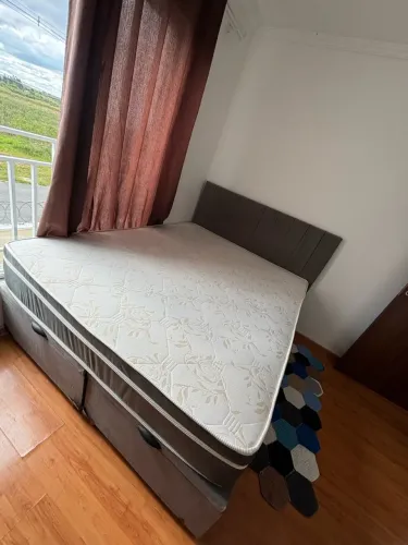 CAMA BOX QUEEN BASE BAÚ + CABECEIRA