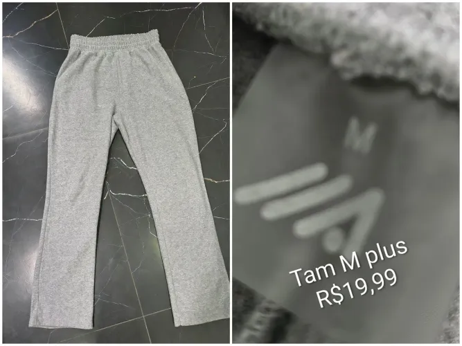 Peças femininas Tam e valor nas fotos