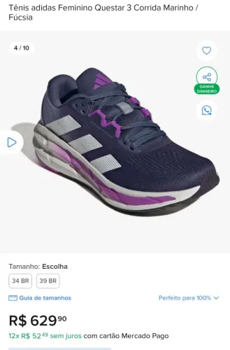 Adidas Questar 3 número 36
