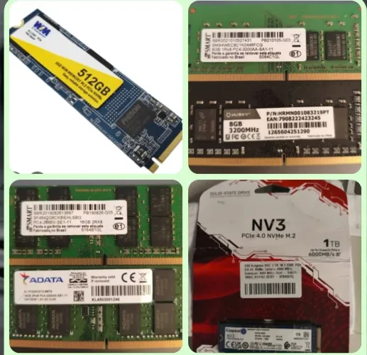 Kit memória + SSD NVMe